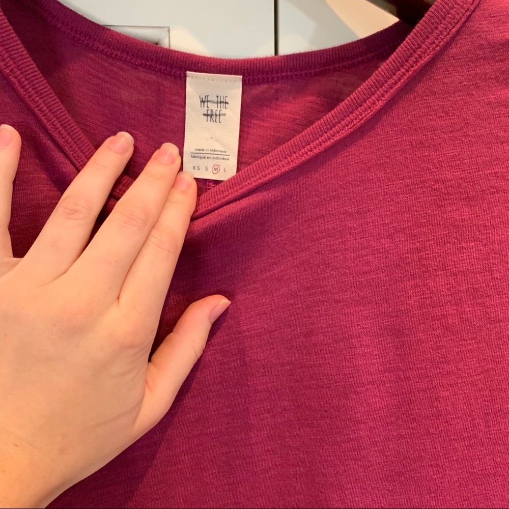 Free People Magenta T-Shirt - Picture 3 of 9